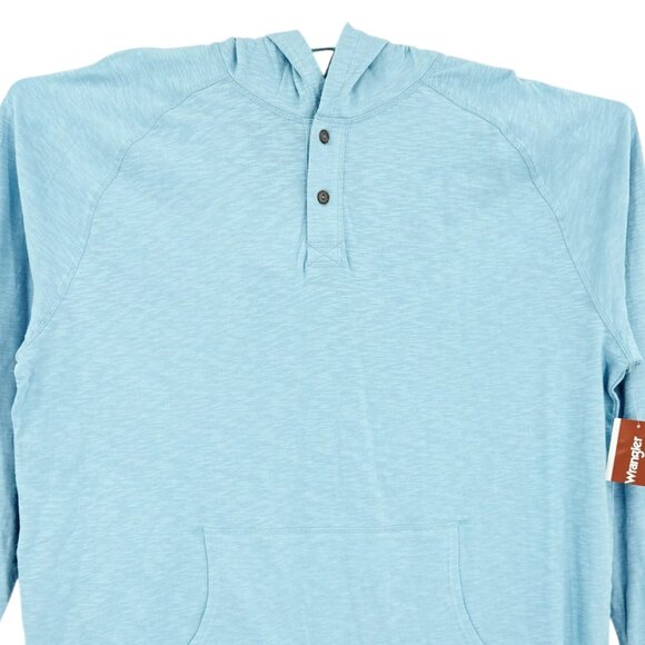 Wrangler Men's Pullover Blue Lightweight Hoodie Size 2XL Regular Fit NWT - Picture 4 of 11